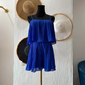 💙 Royal Blue Pleated Romper Size Small 💙